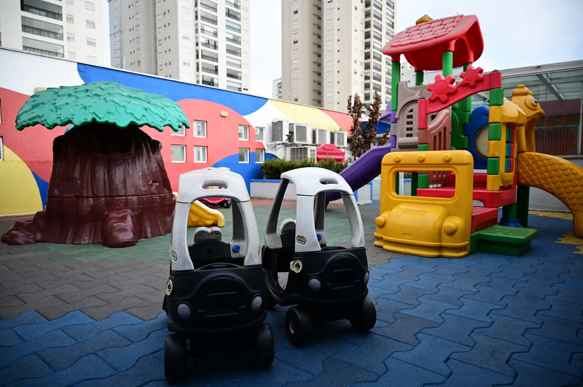 Parque, tanque de areia e solário — Berçário